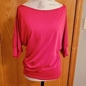 💚💚3/$10 Red boat neck blouse